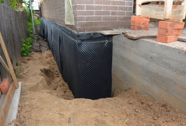 SJ Waterproofing Pros technician performing targeted Exterior Waterproofing assessment in Stirling, NJ
